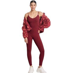 JOYLAB CORSET PREMIUM BODYSUIT WINE RED YOGA ACTIVEWEAR ATHLEISURE STREETWEAR  M